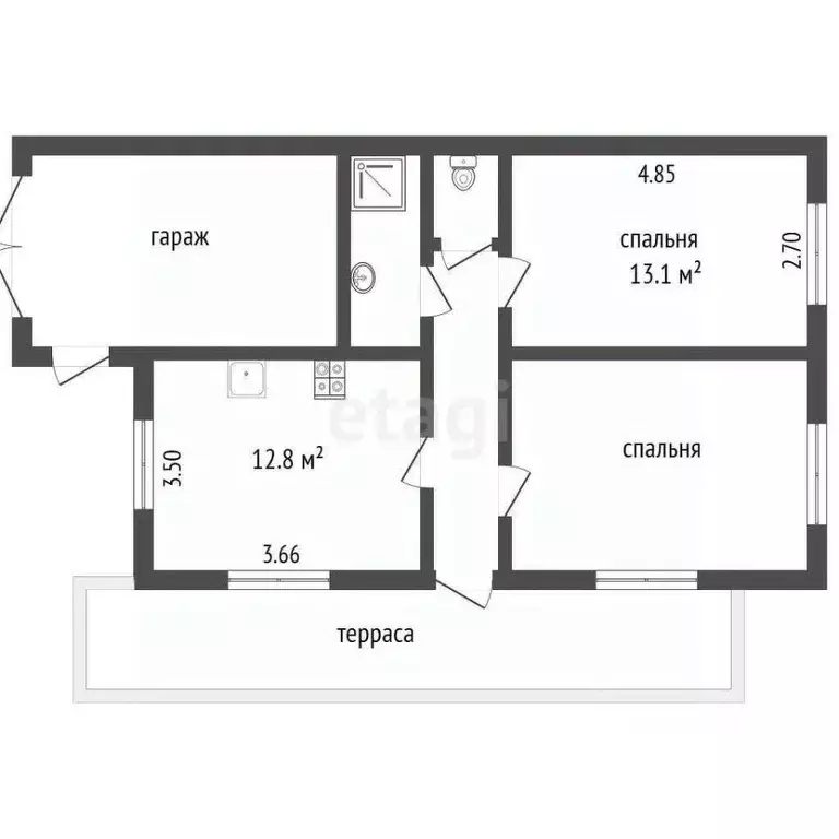 Дом в Тамбовская область, Тамбов ул. Максима Горького, 5 (50 м) - Фото 2