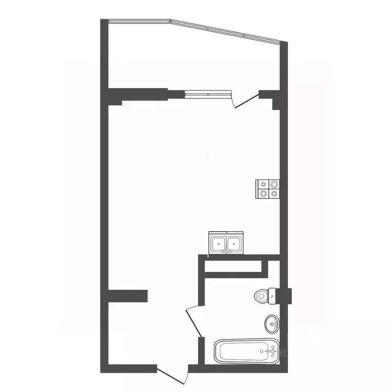 Студия Севастополь ул. Летчиков, 10к4 (34.5 м) - Фото 2