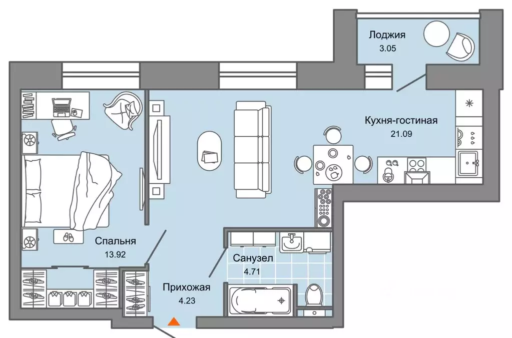 2-к кв. Кировская область, Киров ул. Дмитрия Козулева (45.0 м) - Фото 0