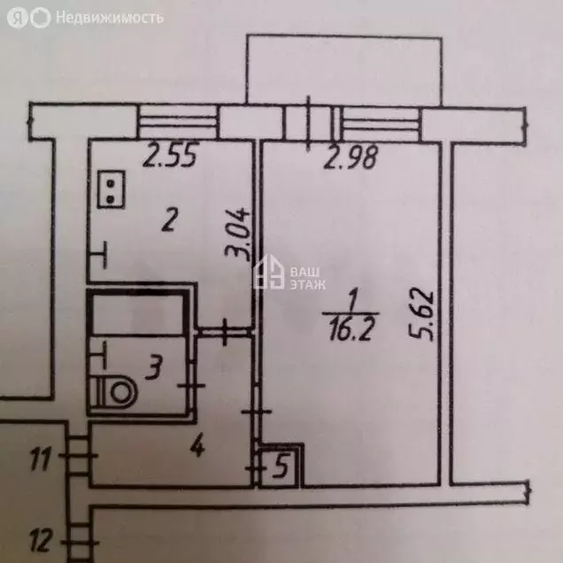 1-комнатная квартира: Калуга, улица Гурьянова, 16к1 (30.1 м) - Фото 0