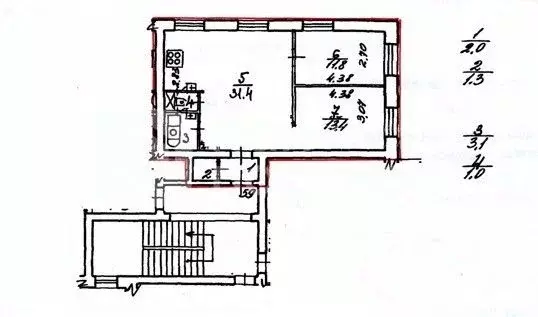 2-к кв. санкт-петербург заневский просп, 9/8 (64.0 м) - Фото 1