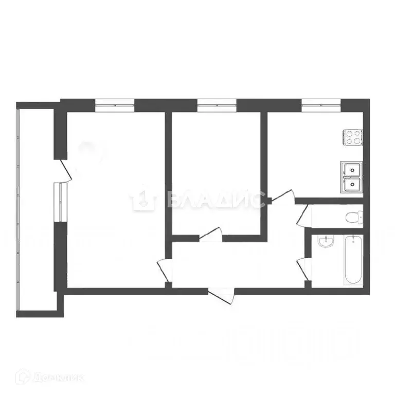 Продаётся 2-к квартира, 53.1 м - Фото 0