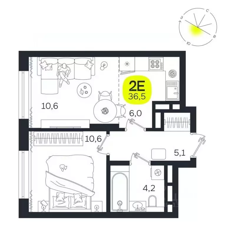 2-к кв. Свердловская область, Екатеринбург Южная Ботаника жилрайон, ... - Фото 0