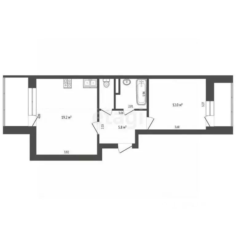 1-к кв. Ханты-Мансийский АО, Сургут Университетская ул., 43 (45.0 м) - Фото 1