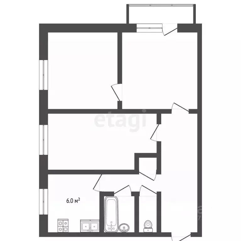 3-к кв. Ярославская область, Рыбинск ул. Колышкина, 19 (52.2 м) - Фото 2