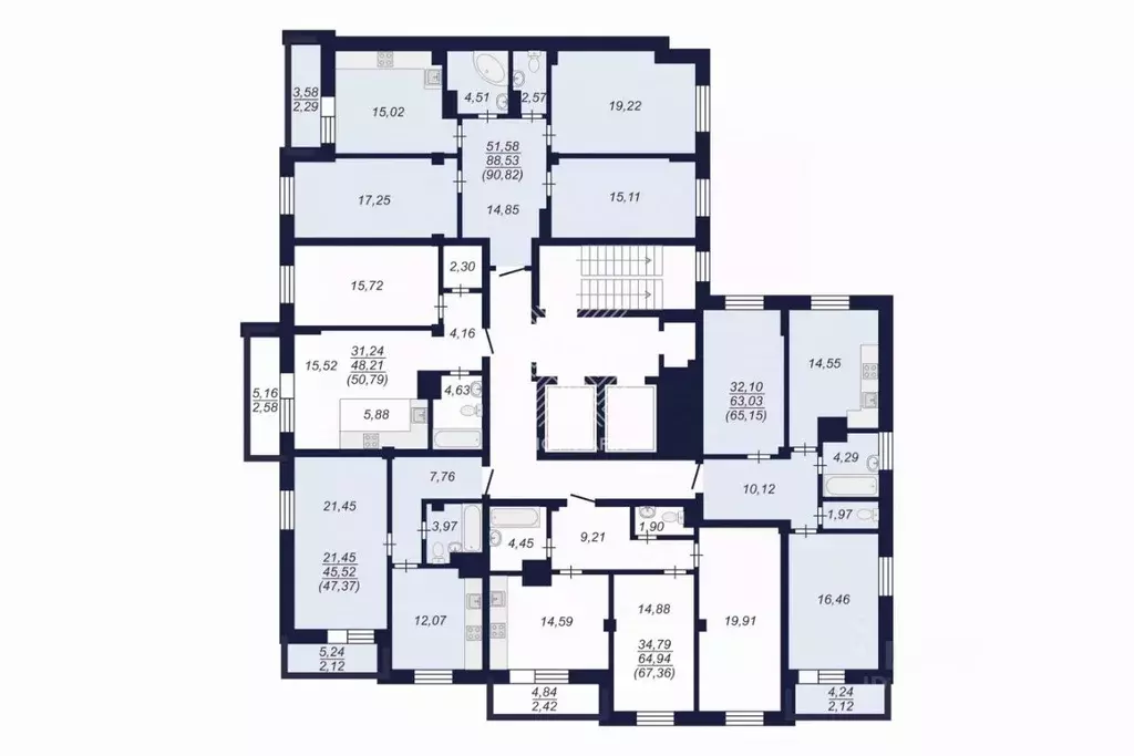 2-к кв. Челябинская область, Челябинск Копейская ул., 1 (67.36 м) - Фото 1