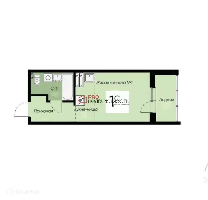 Продаётся квартира-студия, 24.9 м - Фото 0