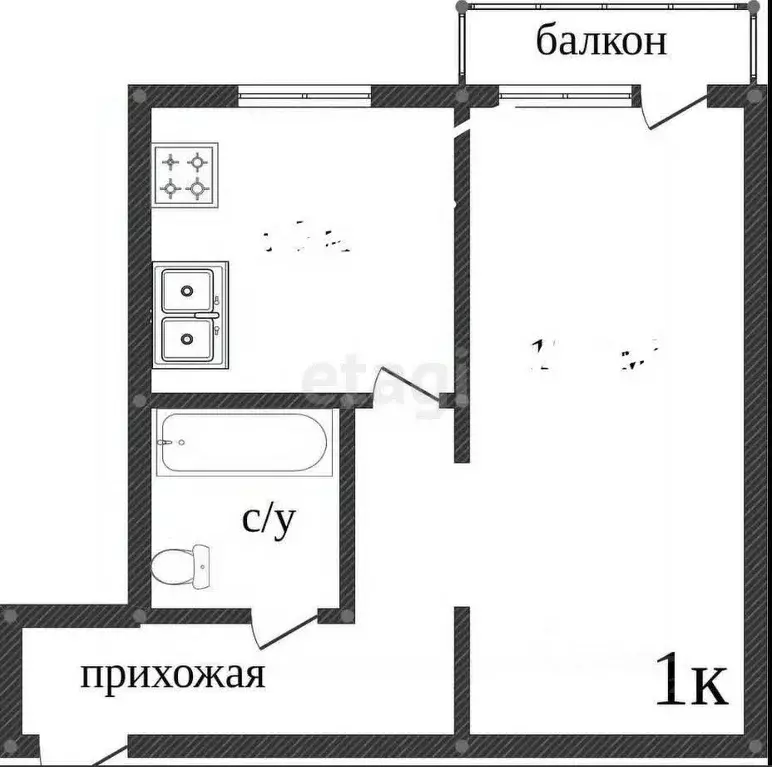 1-к кв. Костромская область, Кострома Комсомольская ул., 83 (50.3 м) - Фото 1