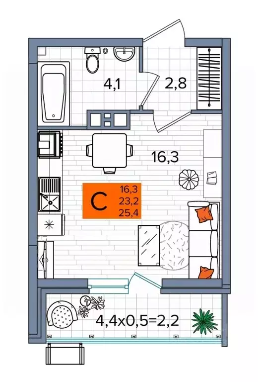 Студия Краснодарский край, Краснодар ул. Константина Гондаря, 98к1 ... - Фото 1