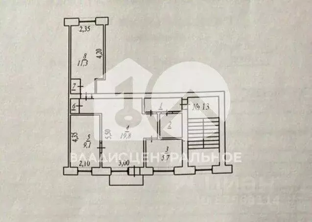3-к кв. Новосибирская область, Бердск Комсомольская ул., 2 (53.3 м) - Фото 2