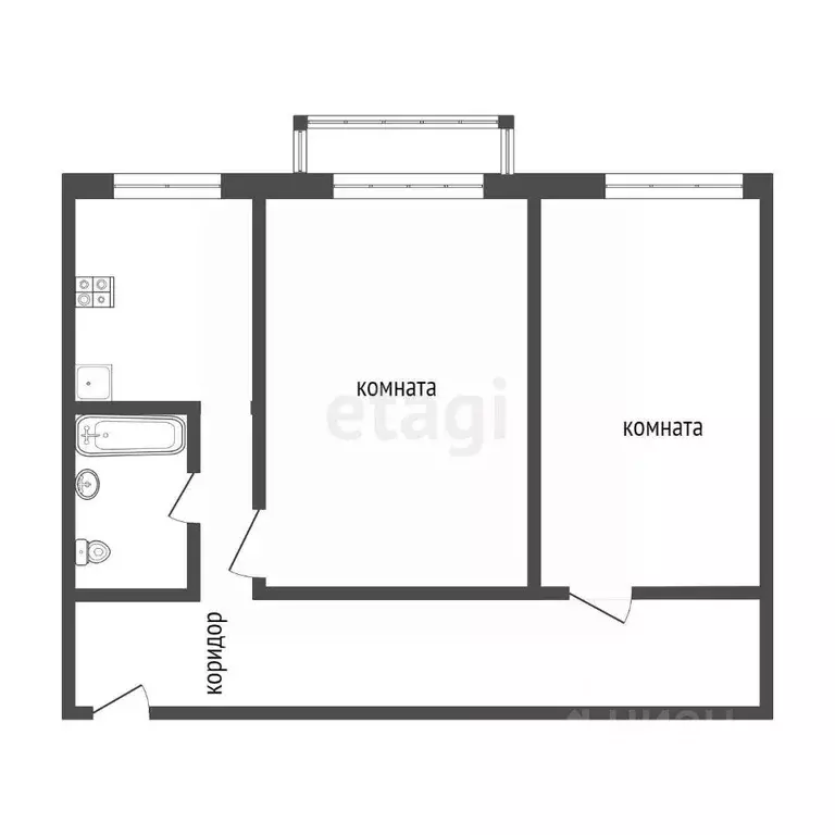 2-к кв. Коми, Ухта Октябрьская ул., 17 (40.2 м) - Фото 1