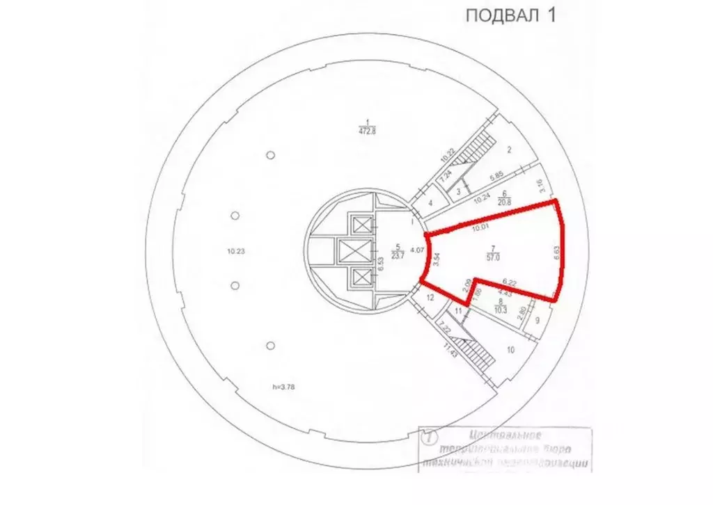 Склад в Москва пер. Нижний Сусальный, 5с18 (57 м) - Фото 1