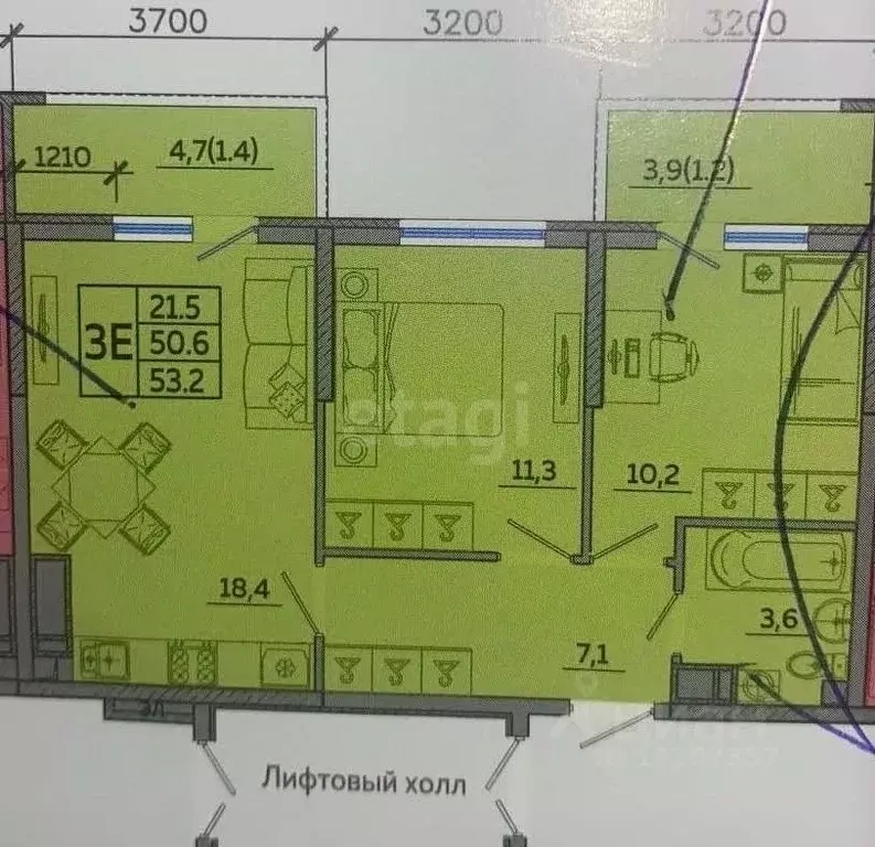 2-к кв. Краснодарский край, Новороссийск ул. Герцена, 3Ак1 (59.4 м) - Фото 1