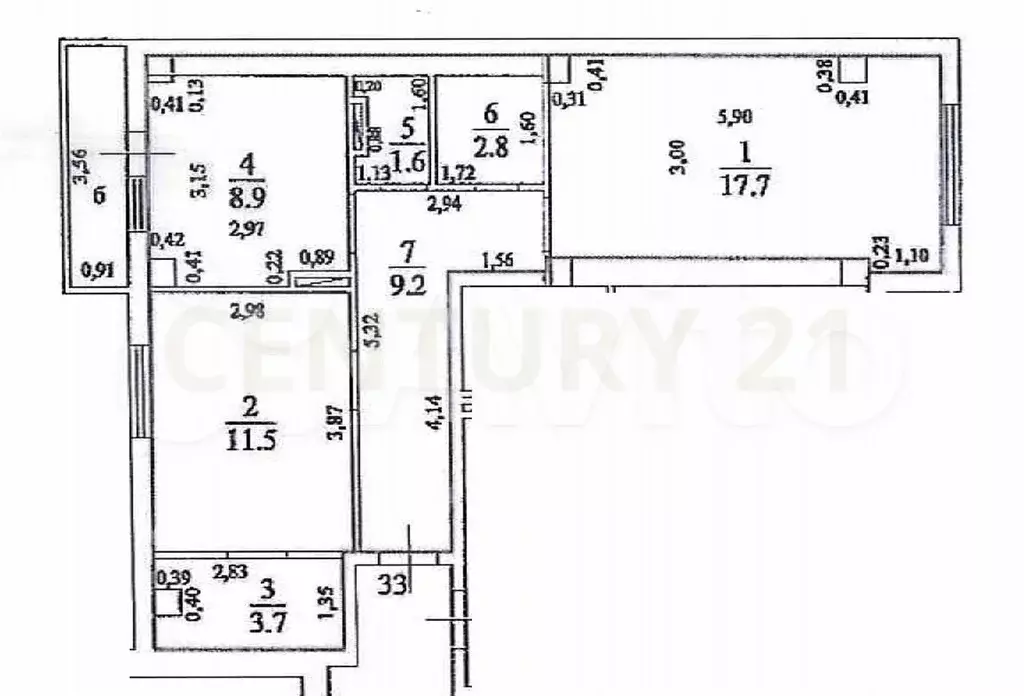 2-к. квартира, 57 м, 2/9 эт. - Фото 0