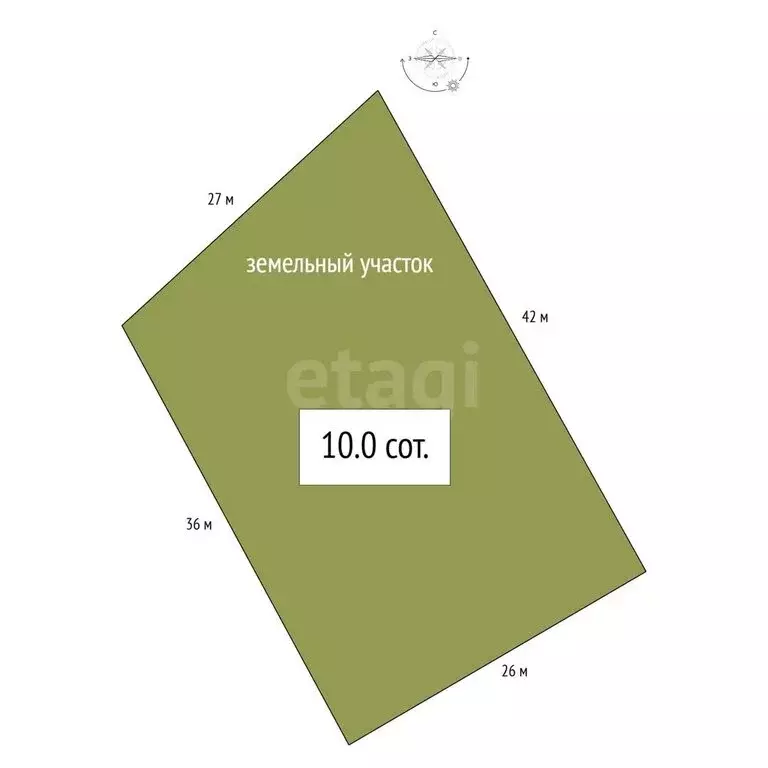 Участок в Искитимский район, Совхозный сельсовет, село Лебедёвка (10 ... - Фото 1