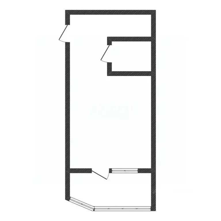 Студия Тверская область, Тверь ул. Склизкова, 116к6 (28.5 м) - Фото 2