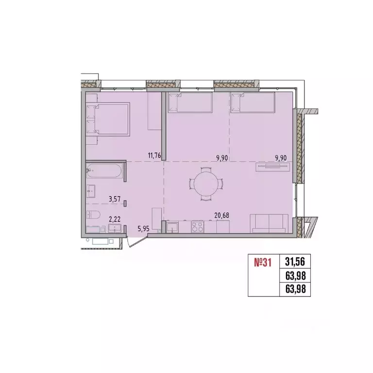 3-к кв. Иркутская область, Иркутский муниципальный округ, Маркова рп, ... - Фото 1