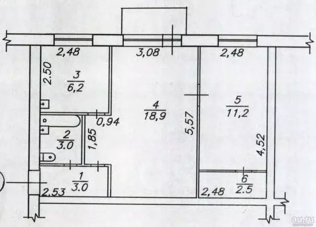 2-к кв. Челябинская область, Челябинск Трудовая ул., 21 (44.7 м) - Фото 2