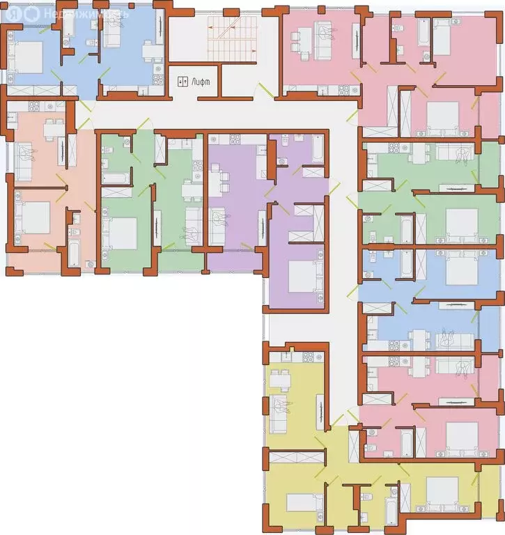 1-комнатная квартира: Светлогорск, посёлок Отрадное (38.9 м) - Фото 2