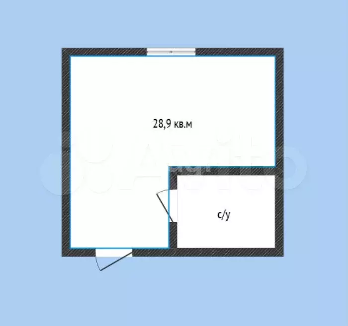 Апартаменты-студия, 28,9 м, 1/10 эт. - Фото 0