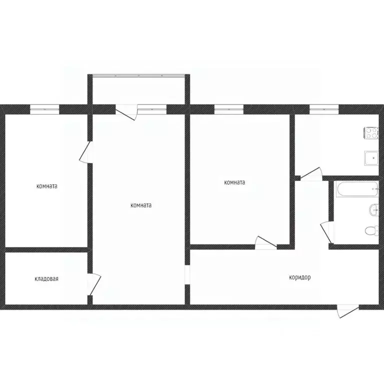 3-к кв. Костромская область, Кострома ул. Щемиловка, 9 (53.1 м) - Фото 1