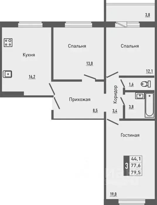 3-к кв. Орловская область, Орловский муниципальный округ, д. Жилина, ... - Фото 1