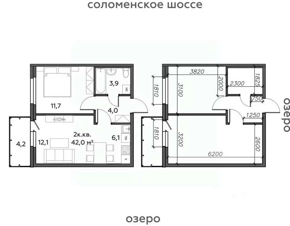 2-к кв. Карелия, Петрозаводск Район Северная промзона, Вороний Наволок ... - Фото 0