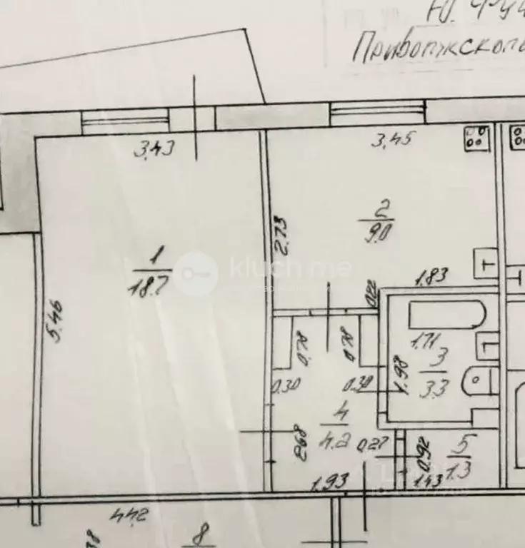 1-к кв. Татарстан, Казань ул. Юлиуса Фучика, 16 (36.6 м) - Фото 2
