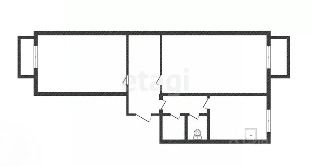 2-к кв. Белгородская область, Белгород Белгородский просп., 50 (58.5 ... - Фото 2