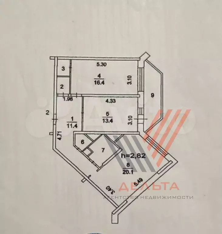 2-к. квартира, 78 м, 2/17 эт. - Фото 0