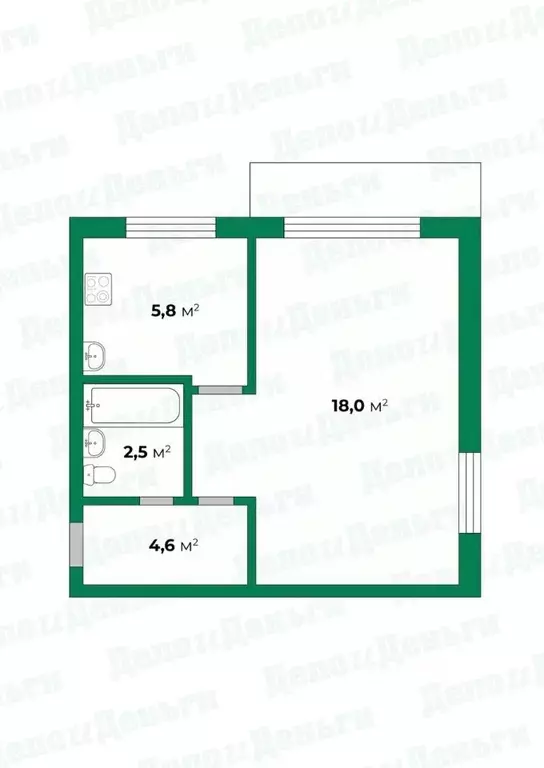 1-к кв. Кировская область, Киров ул. Мира, 28 (30.7 м) - Фото 0