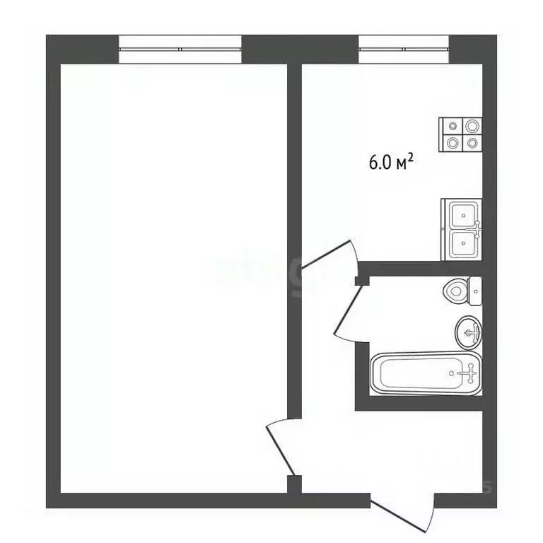 1-к кв. Москва Уссурийская ул., 5К1 (32.6 м) - Фото 2