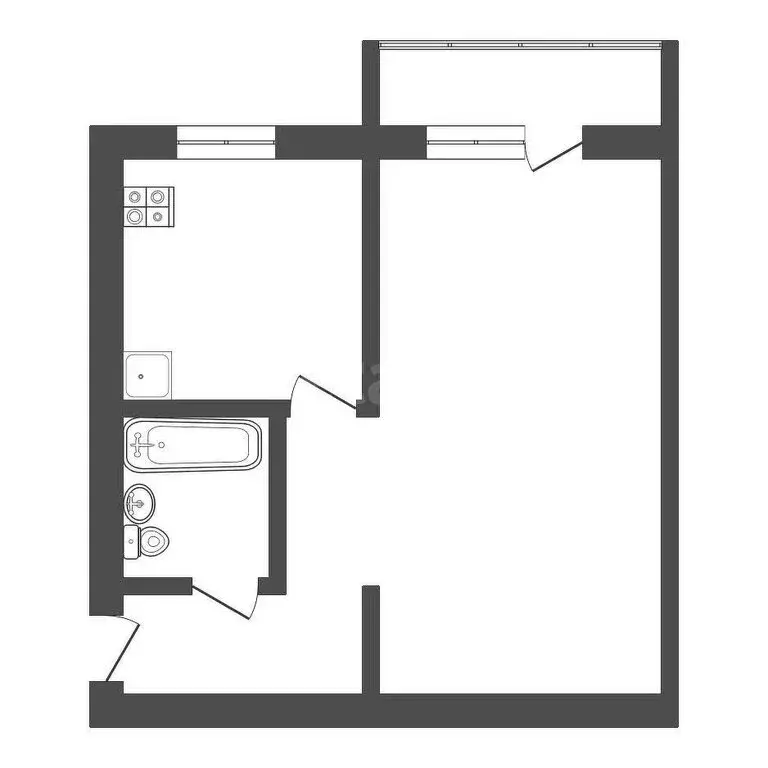 1-комнатная квартира: Новомосковск, Коммунистическая улица, 3 (31 м) - Фото 1