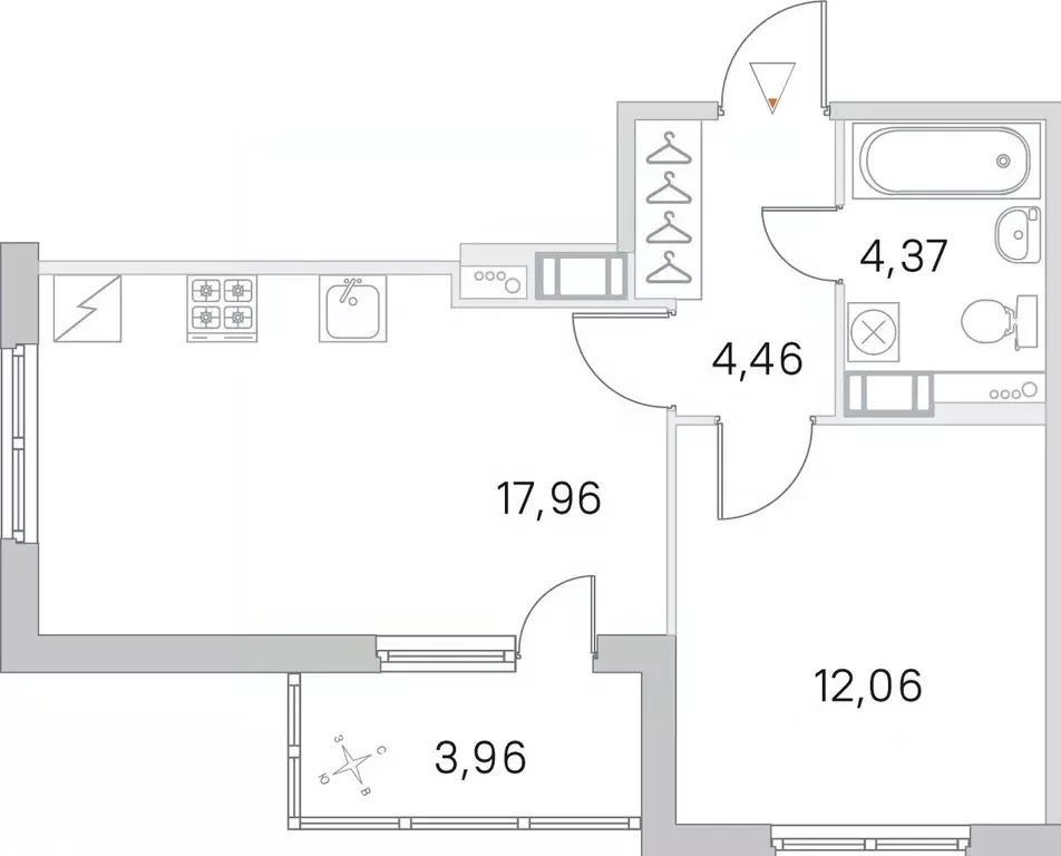 1-к кв. Санкт-Петербург пос. Шушары, ЮгТаун жилой комплекс (40.83 м) - Фото 0