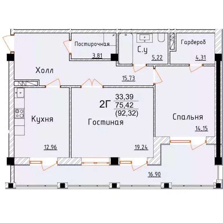 2-к кв. Дагестан, Дербент ул. Графа Воронцова, 78скА-6 (92.32 м) - Фото 0