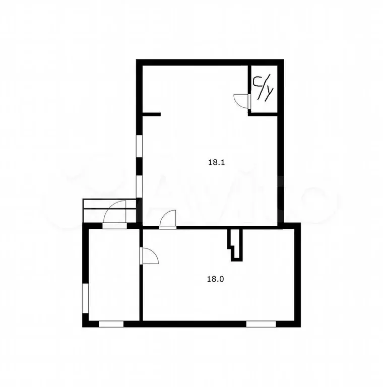 2-к. квартира, 52 м, 1/1 эт. - Фото 0