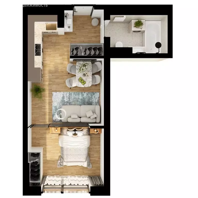 1-комнатная квартира: Владивосток, Верхняя улица, 20 (34.37 м) - Фото 2