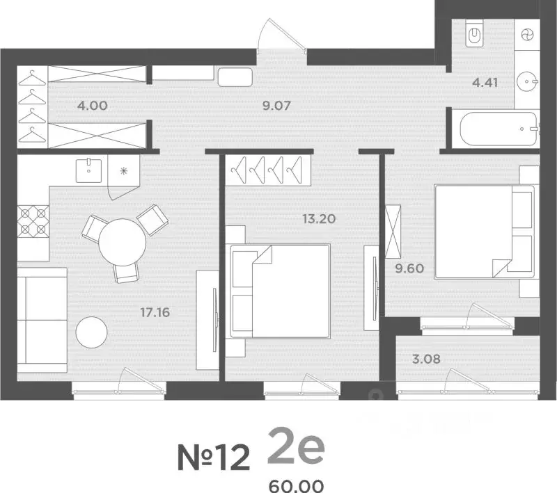 2-к кв. Калининградская область, Гурьевский муниципальный округ, пос. ... - Фото 1