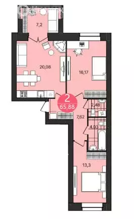 2-комнатная квартира: Ярославль, Клубная улица, 22 (65.88 м) - Фото 0