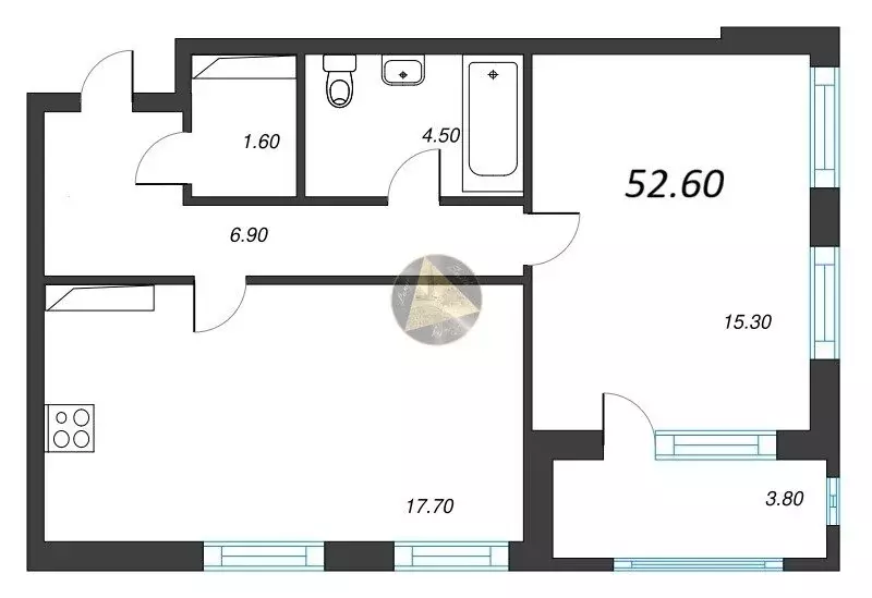 1-комнатная квартира: Санкт-Петербург, Планерная улица, 99 (52.6 м) - Фото 1
