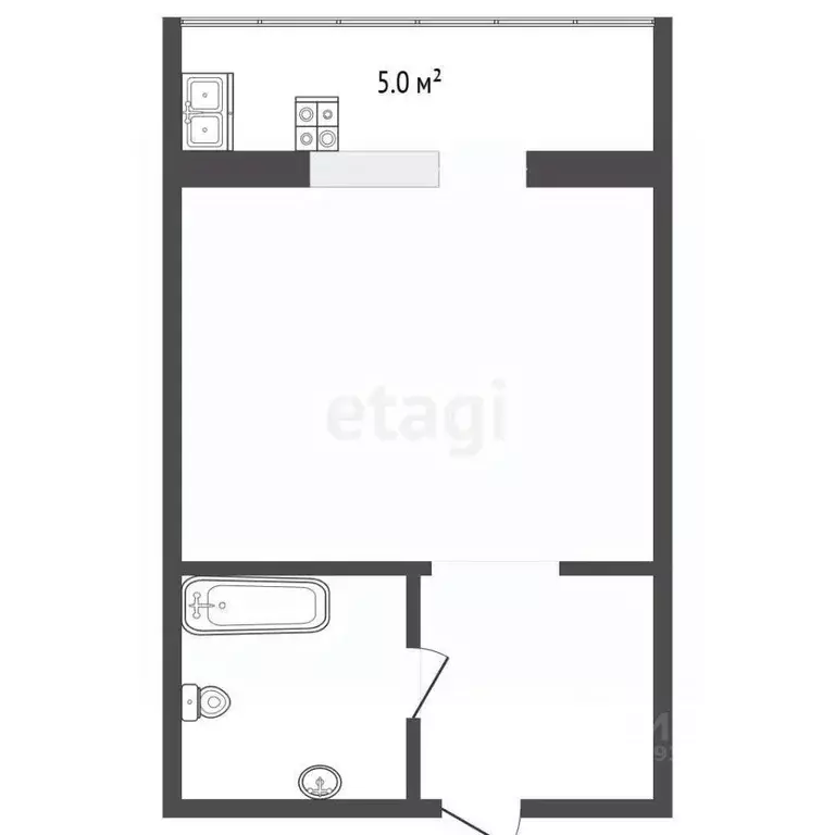 Студия Тюменская область, Тюмень ул. Республики, 241 (12.8 м) - Фото 2