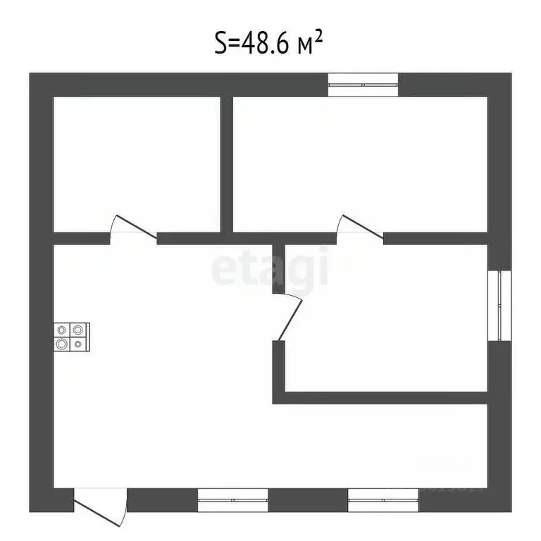 Дом в Брянская область, Климово рп ул. Некрасова (49 м) - Фото 1