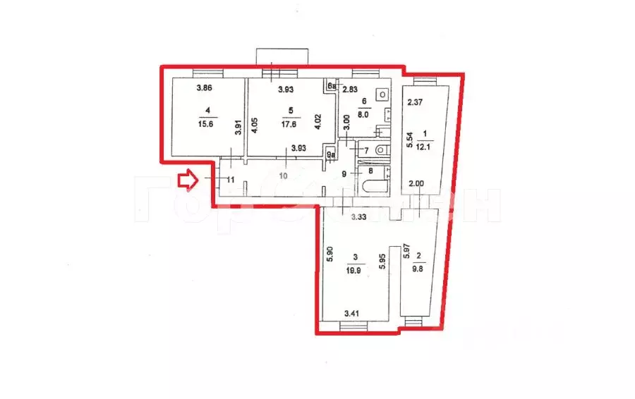 4-к кв. Москва Спартаковская пл., 1/2 (101.6 м) - Фото 2