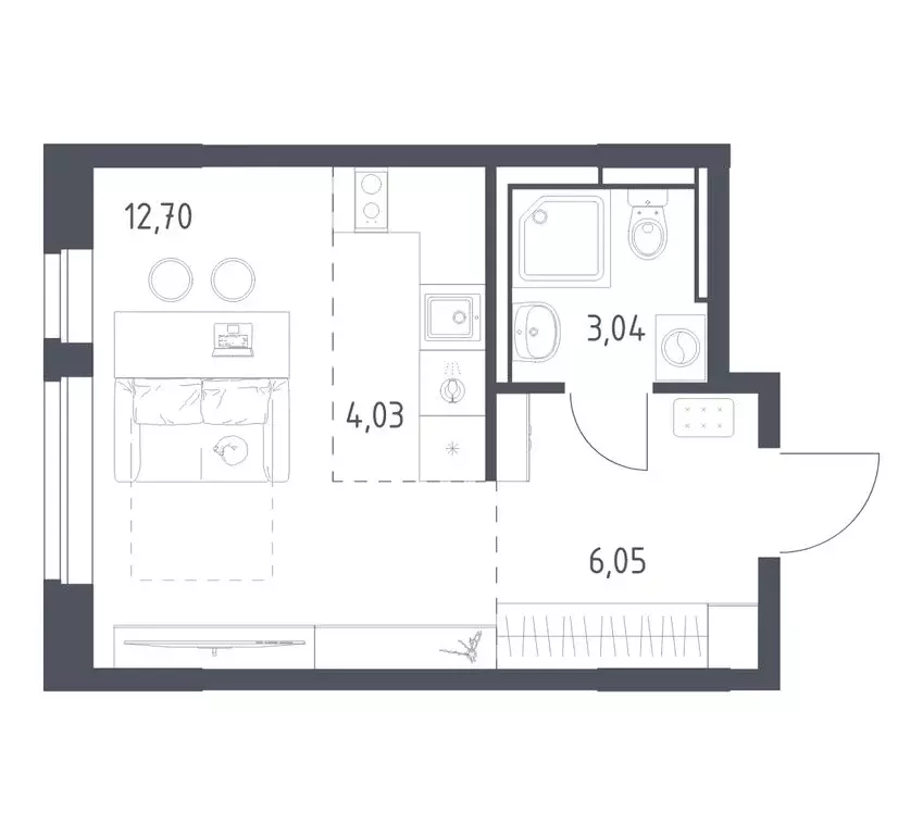 Квартира-студия: Ленинский городской округ, ЖК Новое Видное, 16.1 ... - Фото 1