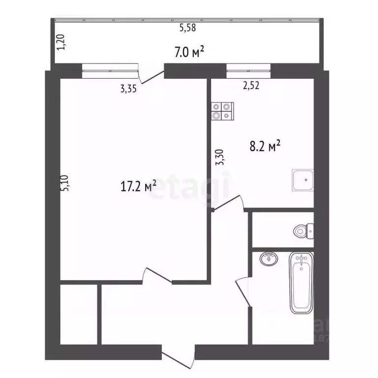 1-к кв. Калужская область, Малоярославецкий район, Спас-Загорье с/пос, ... - Фото 2