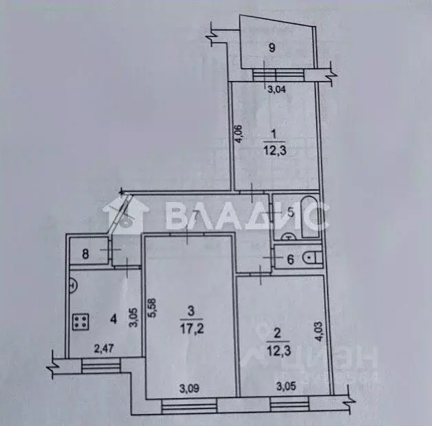 3-к кв. Московская область, Электросталь Ногинское ш., 12 (64.4 м) - Фото 2