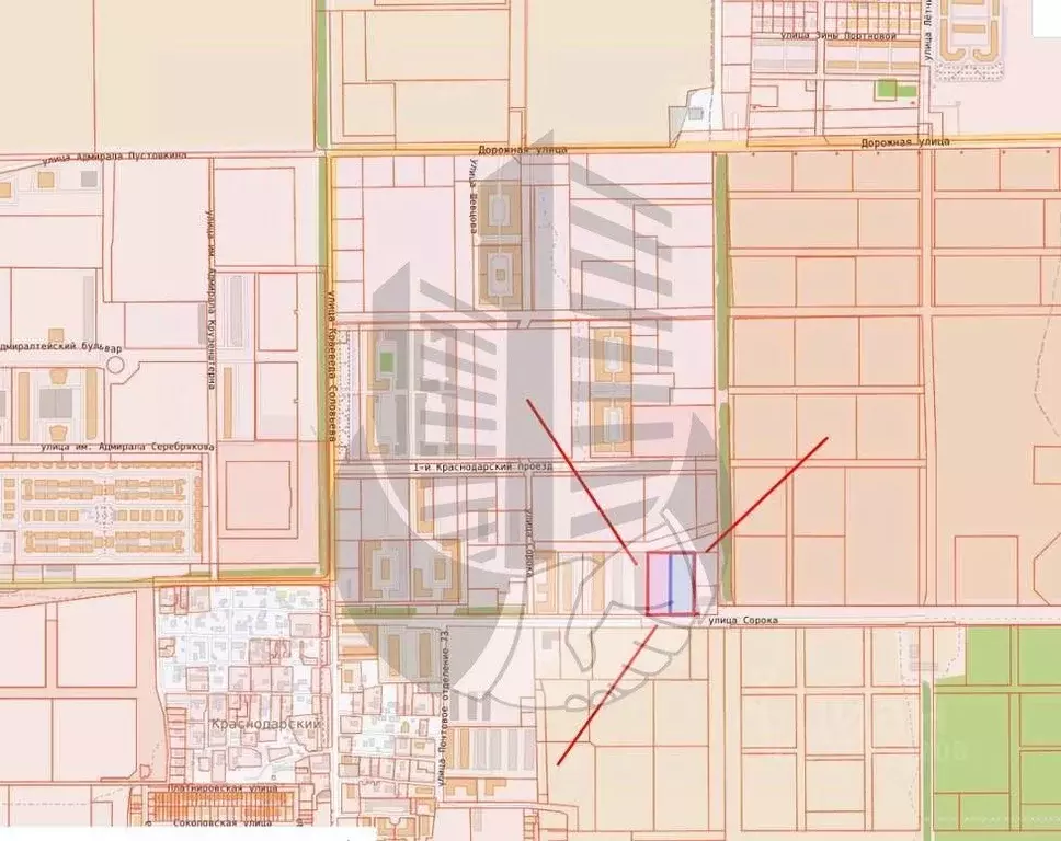 Участок в Краснодарский край, Краснодар ул. Им. Сорока А.М. (110.0 ... - Фото 2