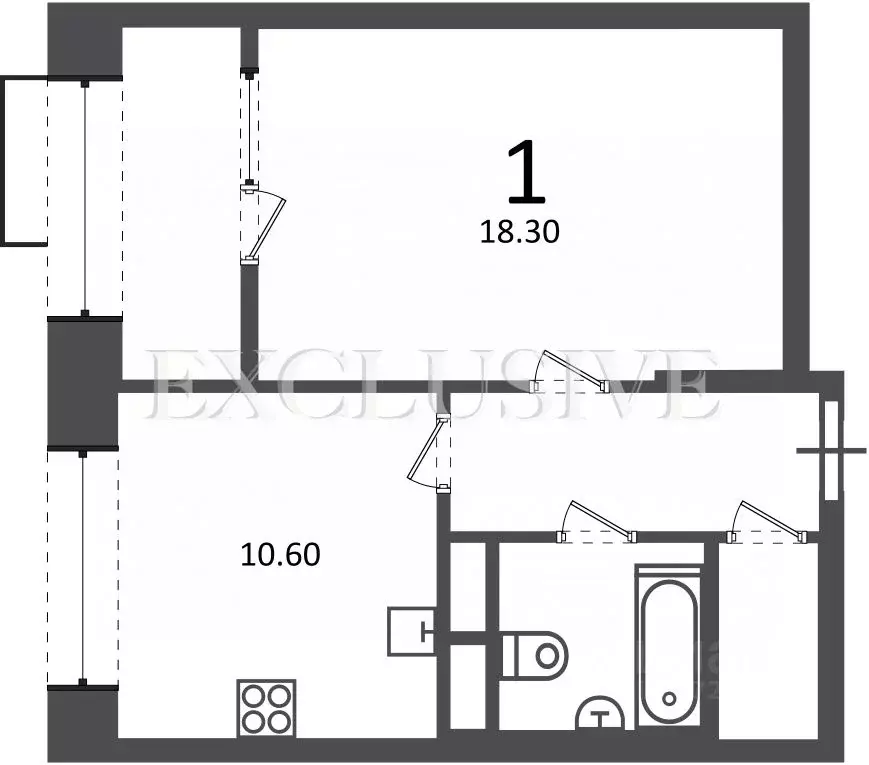 1-к кв. Москва Клинская ул., 2А (39.7 м) - Фото 2