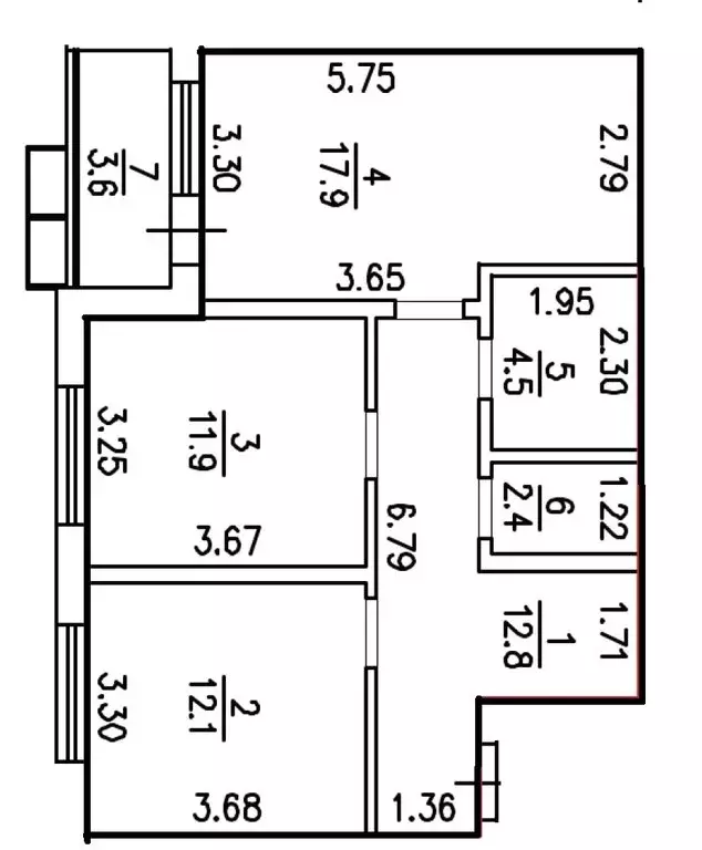 2-комнатная квартира: Тюмень, улица Игоря Комиссарова, 22 (61.6 м) - Фото 1