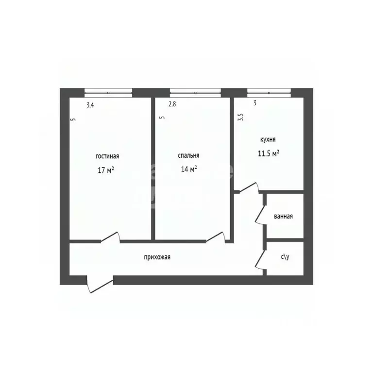 2-к кв. Дагестан, Дербент ул. Сальмана, 89А (55.0 м) - Фото 1